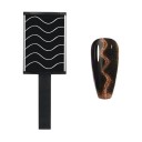 Set 6 magneți pentru unghii 3 x 2 x 0,6 cm Magneți cu diferite modele Magnet cu efect Cat Eye pentru lac cu gel Design 3D Instrument pentru unghii 6
