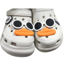 Set 6 Stück Dekoration für Crocs Gesicht mit runden Brillen PVC Schmuck für Schuhe Crocs Zubehör zur Personalisierung von Schuhen 3