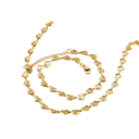 Set a forma di cuore collana bracciale in acciaio inossidabile Gioielli da donna per donne e ragazze Accessori ipoallergenici con lucentezza duratura 5