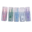 Set aus Applikator und Pinzette für Kontaktlinsen mit Etui farbige hygienische Hilfsmittel zur Handhabung von Linsen 1