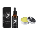 Set aus Bartwuchsöl 30 ml und natürlichem Wachsbalsam Biotin Avocadoöl Styling Bartpflege Glanz Weichheit Anti-Juckreiz 1