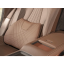 Set aus Lendenstütze und Nackenstütze für das Auto, Memory-Schaum, Kunstleder, Ergonomische Unterstützung für Rücken und Kopf, Komfortables Reisen 3