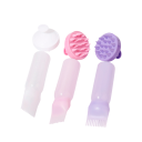 Set aus Massagekamm, Haarbürste und Flasche mit Applikator, Weiche Silikonbürste für die Kopfhaut, Massage, Exfoliation, Shampoo, Öl 4