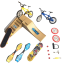 Set aus Rampe, Mini-Skateboard und Fahrrad 5