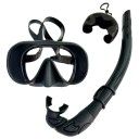 Set aus Silikon-Schnorchel 37,5 cm und Taucherbrille 17,5 x 9,5 cm für Erwachsene Tragbarer faltbarer Schnorchel Schnorchel- und Tauchmaske 1