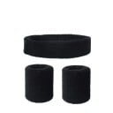 Set aus Sport-Stirnband und zwei Schweißbändern Farbenfrohes Baumwoll-Design Saugfähiges Material für Sport, Laufen, Radfahren 1