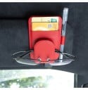 Set aus zwei Halterungen für Auto-Sonnenblenden für Brillen, Karten, Tickets und Stifte mit magnetischer Befestigung, aus strapazierfähigem 11
