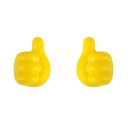 Set aus zwei selbstklebenden Halterungen für Kabel, Brillen und kleine Gegenstände für Auto und Haushalt in Form einer Hand mit Daumen nach oben aus Gummi 11