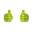 Set aus zwei selbstklebenden Halterungen für Kabel, Brillen und kleine Gegenstände für Auto und Haushalt in Form einer Hand mit Daumen nach oben aus Gummi 10