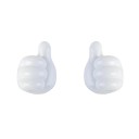 Set aus zwei selbstklebenden Halterungen für Kabel, Brillen und kleine Gegenstände für Auto und Haushalt in Form einer Hand mit Daumen nach oben aus Gummi 8