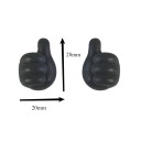 Set aus zwei selbstklebenden Halterungen für Kabel, Brillen und kleine Gegenstände für Auto und Haushalt in Form einer Hand mit Daumen nach oben aus Gummi 2