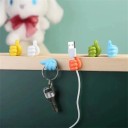 Set aus zwei selbstklebenden Halterungen für Kabel, Brillen und kleine Gegenstände für Auto und Haushalt in Form einer Hand mit Daumen nach oben aus Gummi 5
