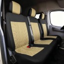 Set autostoelhoezen voor bestelwagen 1+2 zitplaatsen 5 stuks Universele hoezen met 3D patroon van banden Polyester voor bedrijfswagens 8