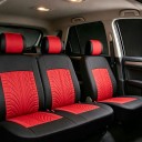 Set autostoelhoezen voor bestelwagen 1+2 zitplaatsen 5 stuks Universele hoezen met 3D patroon van banden Polyester voor bedrijfswagens 10
