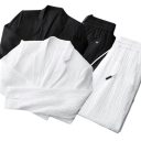 Set bărbaresc Saco și pantaloni cu talie elastică și șnur de strângere Material din poliester cu structură fină Pentru purtare zilnică și ocazii sociale 5