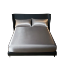 Set bedlinnen met satijnen afwerking Hoeslaken met elastiek 160 x 200 cm + 2x kussensloop 50 x 75 cm Glad en glanzend 10