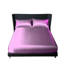 Set bedlinnen met satijnen oppervlak Hoeslaken met elastiek 99 x 190 cm + 2x kussensloop 50 x 75 cm Glad en glanzend TWIN SIZE 9