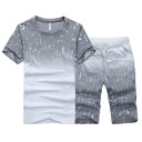 Set bicolor bărbați - tricou și pantaloni scurți J2767 6