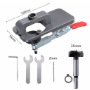 Set burghie pentru balamale 35 mm cu opritor Localizator de balamale Burghiu de 2 mm Cheie Allen Deschizător de găuri Instalare balamale pentru mobilă Lemn 6