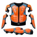 Set complet de protecții pentru copii pentru motocicletă, vestă ergonomic 47 × 32 cm, protecții pentru coate 27 cm, protecții 6