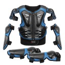 Set complet de protecții pentru copii pentru motocicletă, vestă ergonomic 47 × 32 cm, protecții pentru coate 27 cm, protecții 5