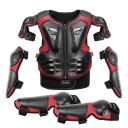 Set complet de protecții pentru copii pentru motocicletă, vestă ergonomic 47 × 32 cm, protecții pentru coate 27 cm, protecții 1
