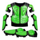 Set complet de protecții pentru copii pentru motocicletă, vestă ergonomic 47 × 32 cm, protecții pentru coate 27 cm, protecții 4
