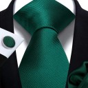 Set cravatta tinta unita, fazzoletto e gemelli 148 x 7,5 cm Set elegante da uomo per matrimoni, eventi formali e incontri di lavoro 21