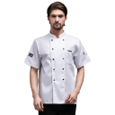 Set da cucina con blusa a manica corta, grembiule, tasche, bottoni, poliestere, abbigliamento da lavoro per la cucina, abbigliamento gastronomico 1