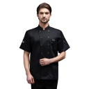 Set da cucina con blusa a manica corta, grembiule, tasche, bottoni, poliestere, abbigliamento da lavoro per la cucina, abbigliamento gastronomico 2
