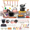 Set da cucina per bambini 59 pz Set di stoviglie in plastica con accessori da 3 anni 2