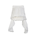 Set da donna a due pezzi con spalle scoperte e maniche lunghe arricciate, top e pantaloni per occasioni sociali e serali 4
