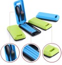 Set da viaggio con bacchette e custodia Forchetta pieghevole, cucchiaio e bacchette in plastica Custodia compatta Per escursioni e picnic 6