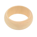 Set Damen breiter Holzarmbänder 3,5 cm naturbelassenes Holz glatte feste Armbänder für das Stapeln und den täglichen Gebrauch 1