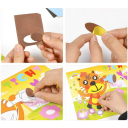 Set de 10 autocolante 3D din spumă EVA pentru copii, puzzle cu animale, 12 x 17 cm, distracție creativă, selecție aleatorie de 20 de stiluri, motive cu desene animate 3