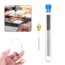 Set de 10 bucăți ace de curățare de 0,2 mm din oțel inoxidabil pentru întreținerea duzelor imprimantelor 3D Îndepărtare fină a depunerilor din canalele duzelor 4