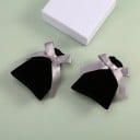Set de 10 bucăți de săculețe de cadou din catifea 7×9 cm, material catifea moale, închidere cu panglică de satin, pentru bijuterii și mărunțișuri 3