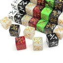 Set de 10 dés de comptage 1,6 x 1,6 x 1,6 cm Acrylique Plus Moins Pour les jeux de société et l'apprentissage des mathématiques 2