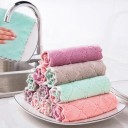 Set de 10 lavete colorate din microfibră, lavete de curățare cu două fețe, prosoape de bucătărie multifuncționale 2