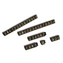 Set de 10 seturi de blocuri acrilice pentru expunerea prețurilor 6,3 x 9 mm blocuri mini numerice pentru etichetarea prețurilor 8
