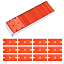 Set de 100 bucăți de lame din plastic cu două tăișuri, cu vârfuri sigure portocalii pentru raclete, pentru îndepărtarea murdăriei de pe suprafețe 2