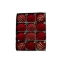 Set de 12 bile de Crăciun 6 cm Șase decorațiuni câte două bucăți Ornamente pentru brad 6 x 6 x 7 cm 9