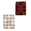 Set de 12 bile de Crăciun 6 cm Șase decorațiuni câte două bucăți Ornamente pentru brad 6 x 6 x 7 cm 2