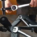 Set de 12 bucăți chei cu clichet Chei combinate cu cap deschis și plat cu acționare fină în carcasă solidă neagră-roșie 3