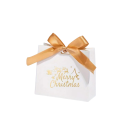 Set de 12 bucăți de pungi de cadou de Crăciun cu imprimeu Merry Christmas, pungi de hârtie cu fundă pentru ambalarea cadourilor și surprizelor de Crăciun 5