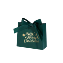 Set de 12 bucăți de pungi de cadou de Crăciun cu imprimeu Merry Christmas, pungi de hârtie cu fundă pentru ambalarea cadourilor și surprizelor de Crăciun 7