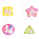 Set de 12 labirinturi din plastic pentru copii cu o minge de 5 x 5 cm, jucărie logică, forme și culori aleatorii, triunghi, pătrat, cerc, stea. 2