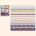 Set de 12 role de bandă cu motiv floral Ploaie de ceață 2 m pentru decorarea jurnalelor, planificatoarelor, invitațiilor și altor proiecte creative 2