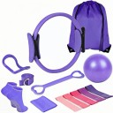 Set de 13 piese pentru exerciții de yoga și cerc de fitness 30,48 cm benzi de rezistență minge și accesorii pentru flexibilitate și întărire acasă 2