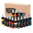 Set de 14 tintas permanentes para tatuajes de alta calidad Tinta de colores para tatuajes y maquillaje permanente Set de colores profesionales para cejas, delineador y tatuajes 15 ml 1